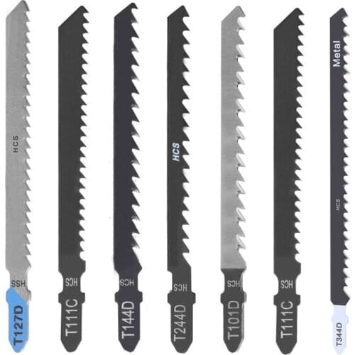 5PC T118A T118B T101AO T111C T111D T244D T144D T101D T101BR T119BO Curved saw blade Jigsaw Blades for Cutting Plastic Metal Wood