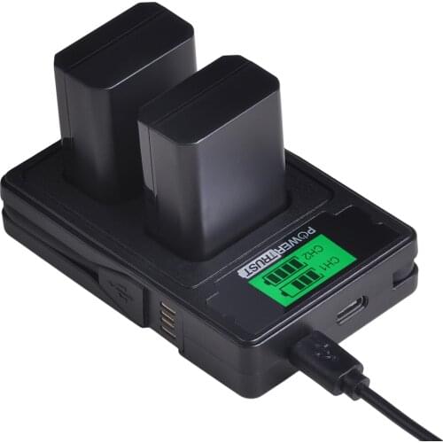 2x 2000mAh NP-FW50 NPFW50 NP FW50 Camera Battery and LCD Dual Charger for Sony Alpha a6500 a6300 a6000 a5000 a3000 NEX-3 a7R