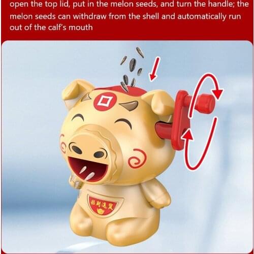 New Year Gift Cute Taurus Automatic Machine Lazy People Melon Seed Shelling Machine Hand Peeling Melon Seed Sunflower Seed Tools