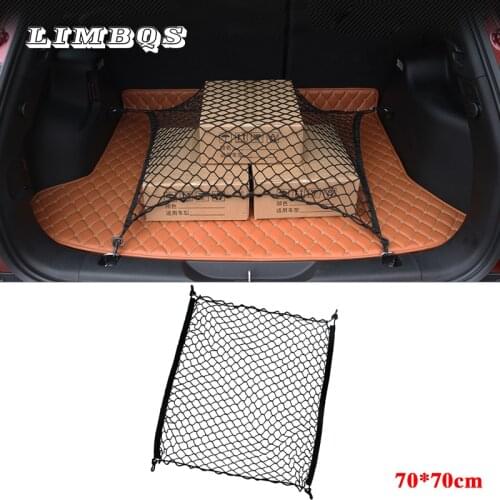 Car storage net pocket at back rear elastic string net magic sticker for bmw f10 f11 f30 f32 g30 universal luggage nets pocket