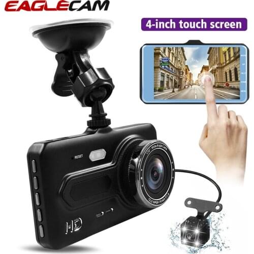 Car Dvr T686 Plus 4" Touch Screen Dash Cam Two Camera Dual Lens Rearview Auto Recorder Night Version