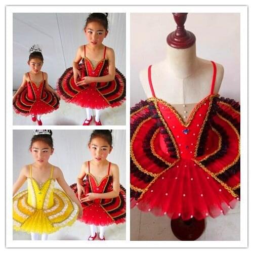 Ballerina Dress Kids Classical Ballet Tutu Professional Ballet Dress For Children Pancake Swan Lake Ballet Costumes Leotard Girl