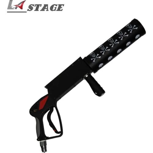 Free Shipping 2pcs/lot Led CO2 DJ Gun Stage Effect Co2 Jet Machine Safety Handheld Ghost DJ Gun Co2 Projector With 3m Hose