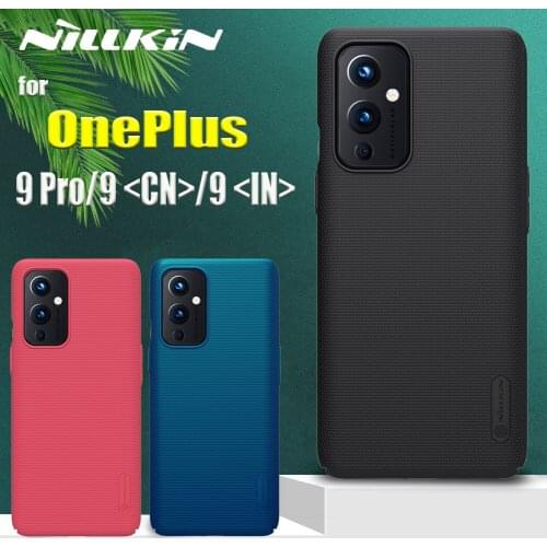 OnePlus 9 Pro Case Nillkin Frosted Shield Hard PC Plastic Phone Back Shockproof Full Cover on One Plus 9 (CN/IN) Couqe Funda