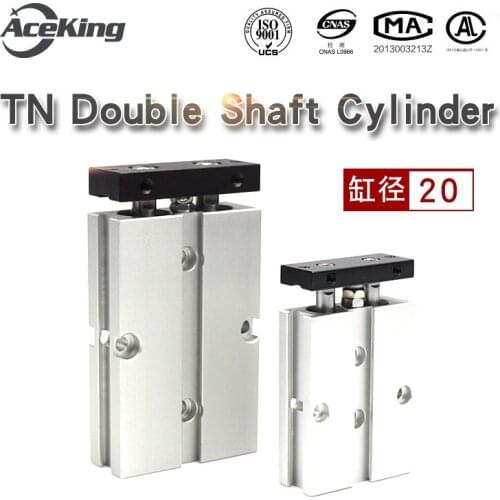 The TDA/TN20 two-axis double bar cylinder TN20X10X20X30X40X50X60X70X75X80X90X100X125X150-S AceKing TN20X25-S TN20X40-S TDA20