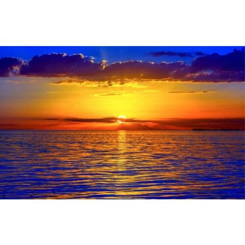 Horizon Sunset Sun sea ocean clouds photography studio background High quality Computer print scenic backdrops