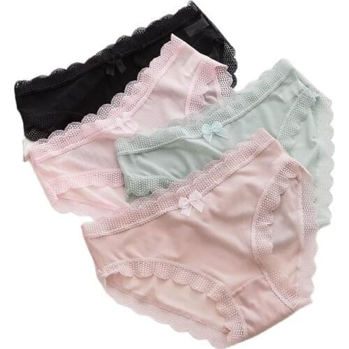 Cotton Panties Sexy Panty Briefs Lace Panties Women Underwear Lingerie Panties for Female Ladies Floral Pantys Underpants