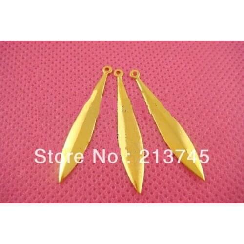 Freeshipping 5.5*34mm gold Color Sword shaped pendant Jewelry findings DIY Jewelry accessories