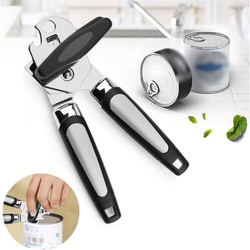 Multifunction Can Opener Bottle Opener Round Square Cans Opening Supplies Soft-Handled Can Opener Kitchen Tools