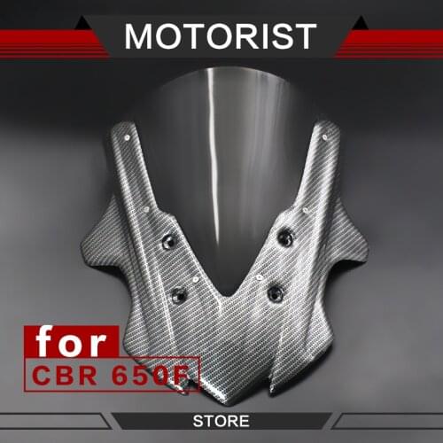 Motorcycle accessories for Honda CBR650F CBR 650F cbr650f cbr 650f 2014-2018 carbon fiber WindScreen Windshield Wind deflector