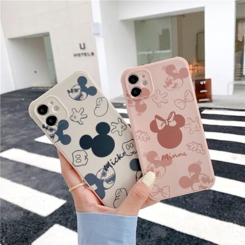 Disney Mobile Phone Case Lovely Dispersive Michini for Apple 12pro Mobile Phone Case IPhone 11 8plus Silicone Soft Cover X