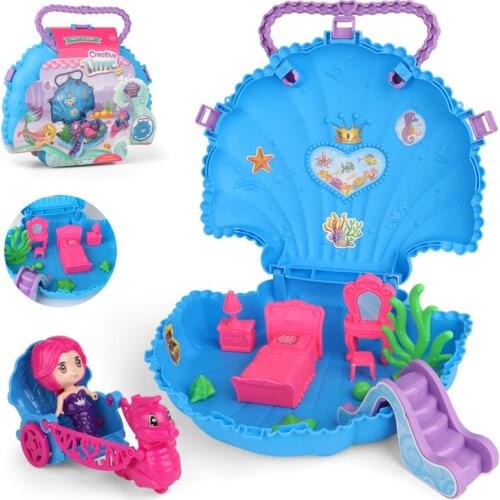 New 2020 Pretend Play Toys For Children Creative Underwater World Shell Mermaid Model Education Toys Gift For Girl Kid