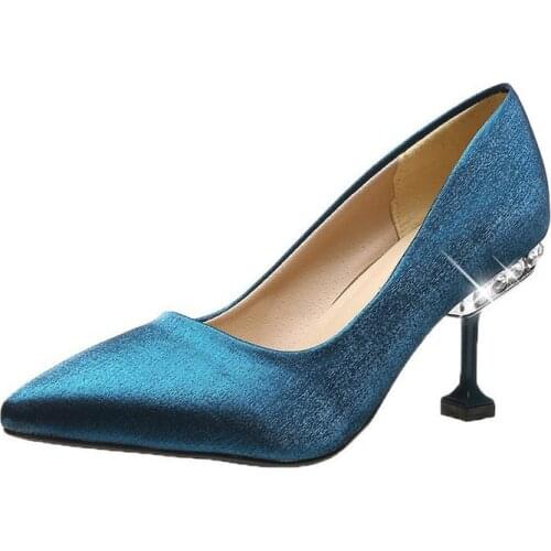 2021 Spring New Large Size Pointed Shallow Mouth Stiletto High Heels Women Korean Fashion All-match High Heels Women