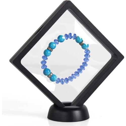Transparent Jewelry Bracelet Suspended Floating Display Case Stand Holder Box Transparent suspension display box hanging design