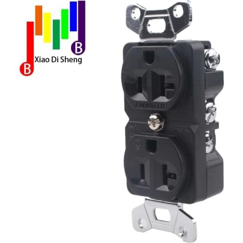 HIFI rhodium plated AC double socket wall distribution boar real red pure copper plated gold Rhodium 20amp 20A 125V NEMA US