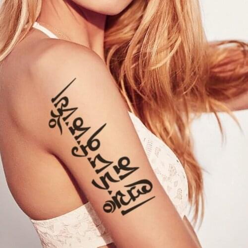 Geometric Triangle Temporary Tattoo Stickers Sexy Butterfly Eyes Line Fake Tatto Waterproof Tatoos Arm Large Size for Women Men