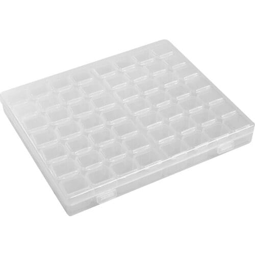 56 Grid Storage Tool Diy Removable Clear Plastic Organizer Nail Art Rhinestone 56 Diamonds Jewelry Grid Earrings Bead Necklace S