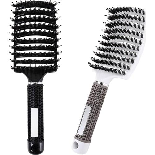 2 Pack Head Scalp Massage Hair Brush Detangler Ultra-soft Boar Bristle Shower Massager Shampoo Detangling Brush Comb Scrubber