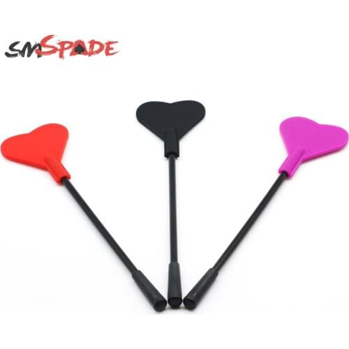 28cm Red heart silicone horse racing bat,Spanking Paddle Sex Toys BDSM , flirting sex crop whip