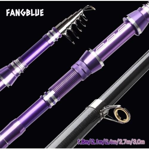 Spinning Fishing Rod 1.8m 2.1m 2.4m 2.7m 3.0m Carbon Fiber Portable Ultralight Telescopic Sea Fishing Rod Fishing Tackle Gear