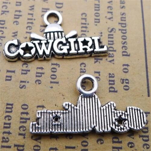 Cowgirl Charm Pendants Jewelry Making Finding DIY Bracelet Necklace Earring Accessories Handmade Tools 5pcs