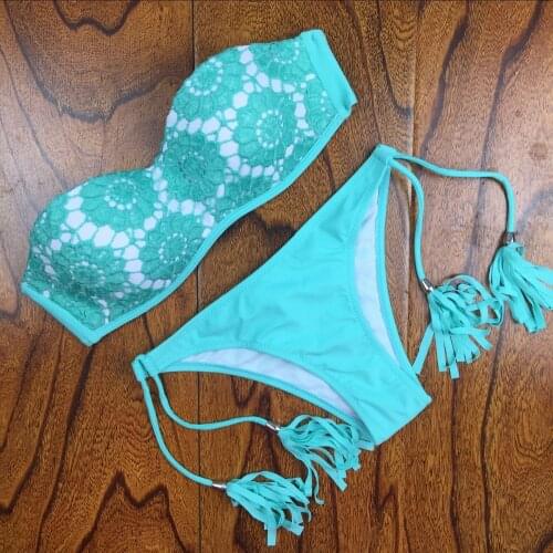 Second kill !!! 2018 New Women Print Bikinis Set Sexy Swimwear Bikini With Padded Push UP Swimsuit Women Swim wear bathing suits