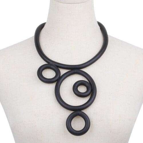 YD&YDBZ New Choker Necklaces Women Handmade Rubber Jewelry Elasticity Necklace Fashion Sweater Chains Party Dress Accessories