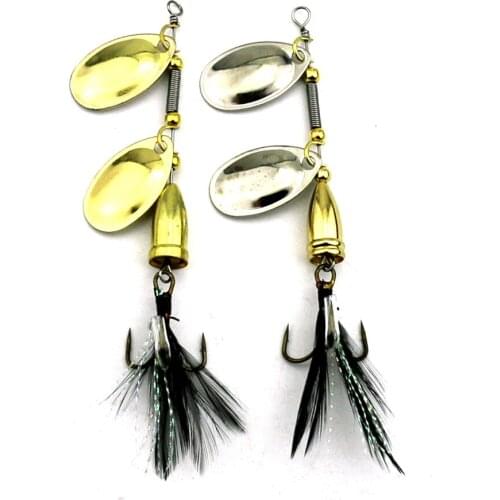 1pcs Fishing Spoon Lures Double Drop Sequins Fishing Tackle 8.8cm 10.7g Fishing Tackle Metal Spinnerbait