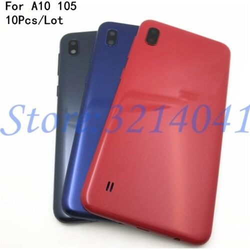 10Pcs For Samsung Galaxy A10 A105 A105F Back Battery Cover For Samsung A10 Battery Cover Housing Door Rear Case +Side Buttons
