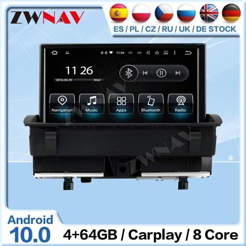 64G Carplay Android 10 Radio Receiver For Audi Q3 2011 2012 2013 2014 2015 Car Auto Audio Stereo Video Player GPS Navi Head Unit