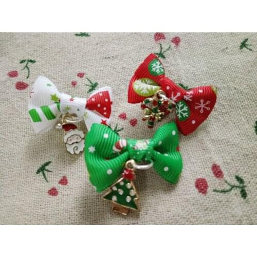 30pcs pet accessosries Christmas Dog Cat Pet Grooming Hair Bows Cute Festival Hair Accessories For Puppy Kitten