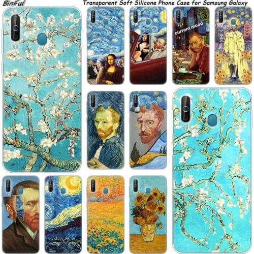 Hot Van Gogh starry night Silicone Phone Case For Samsung Galaxy A80 A70 A60 A50 A40 A40S A30 A20E A2CORE M40 Note 10 Plus 9 8 5
