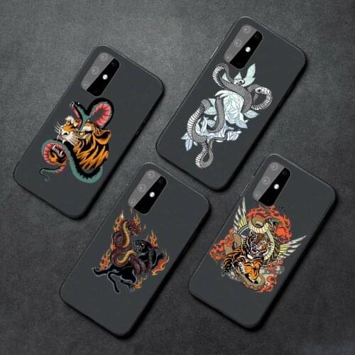 Ilustración De Serpiente Tigre Phone Case For Samsung A21S A32 A51 A52 A71 A50 A12 S10 S20 S21 Plus Fe Ultra