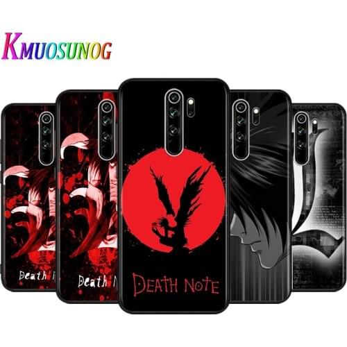 For Xiaomi Redmi Note 9 9S Max Phone Case Anime Death Note Back For Redmi Note 8T 8 7 6 5 Pro 5A 4X Black Phone Cover
