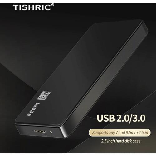 TISHRIC 2.5 Inch USB3.0 HDD Case SATA To USB Hdd Enclosure Hard Disk Case For Hard Drive External Hard Drive Box Support 8TB