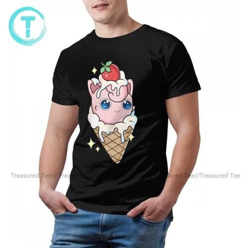 Ice Cream T Shirt Man Fashion 100 Percent Cotton Printed Tee Shirt Short Sleeve Basic T-Shirt 4xl