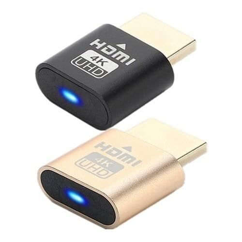 HDMI-Compatible HDMI Virtual Display Adapter with led Instruction 4K HDMI Dummy Cheat Virtual Plug 3060 for Bitcoin ETF Mining