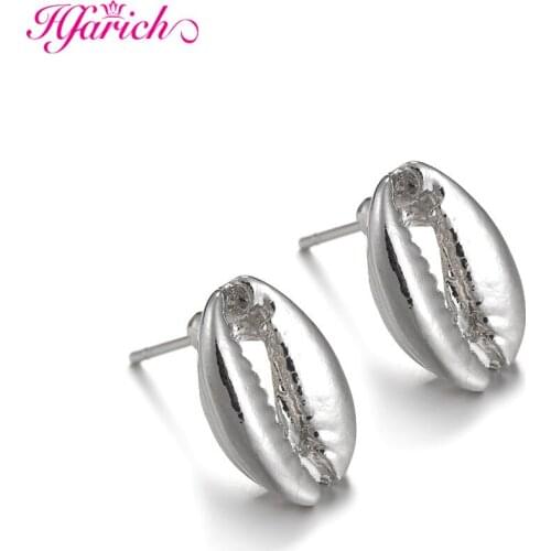 Cowrie Shell Stud Earrings Boho Seashell Conch Earrings for Women Ocean Beach Piercing Earring Gift Brincos Summer Jewelry