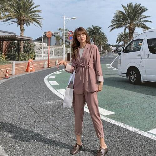 Korean Of The Net Red Suit Female 2021 Spring Autumn New Fashionable Chic Style Suit Jacket Women + Two-Piece Suit X9