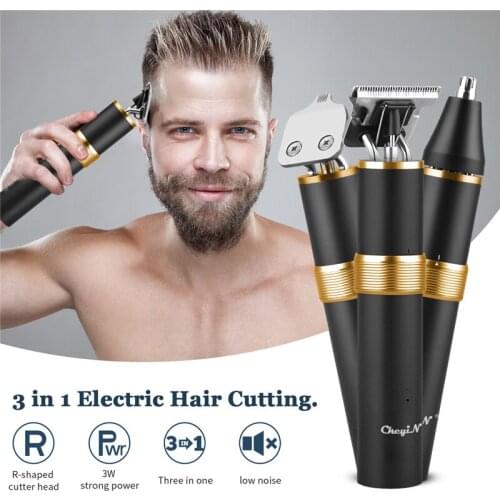 Multifunction Magnetic Interchangeable Hair Trimmer Undercut Hair Clipper Edger Liner Quiet Sideburns Trimmer Barber Haircut Kit
