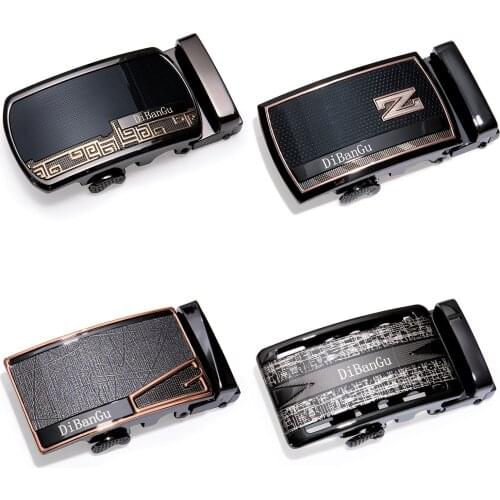 Mens Business Alloy Automatic Buckle Men Plaque Belt Buckles 3.5cm Width Genuine Leather Mens Belt Buckle Head DiBanGu