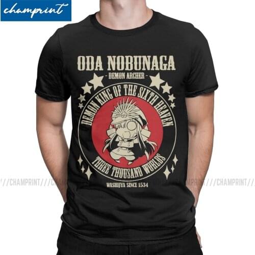 Mens Oda Nobunaga Demon Archer T Shirts Fate Stay Night Fgo Anime Tops Leisure Short Sleeve Crew Neck Tee Shirt Unique T-Shirts