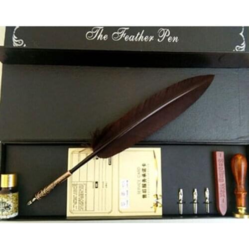 Nature Feather Dip Pen Set