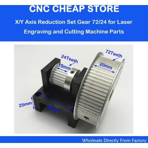 Timing belt pulleys deceleration suite 3:1 DIY X Y Axis CNC Co2 Engraver Cutter parts Synchronous pulley