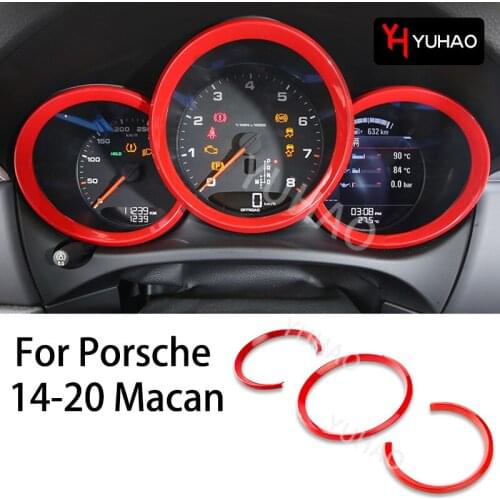 Car Dashboard ABS Plastic Decorative Frame Protection Sticker For Porsche 2014-2020 Macan Car Interior Modification Accessories
