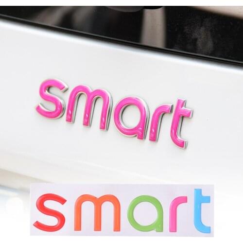 Trunk Letter Sticker for Smart Logo Letters Tail Letter Label Car Accessories For Smart 451 Fortwo 453 Fortwo Forfour 2009-2019