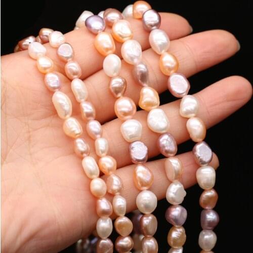 Natural Freshwater Pearl 5-10mm Irregular Grade A Mixed Color Beads Used In Jewelry Making Necklace Bracelet Accessories 36CM