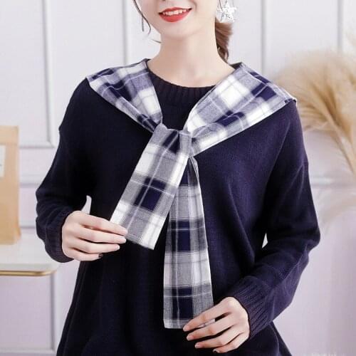 New fragrance gorgeous wild shirt tie drill half-length decorative collar Knotted small shawl sleeves shoulder dummy collar