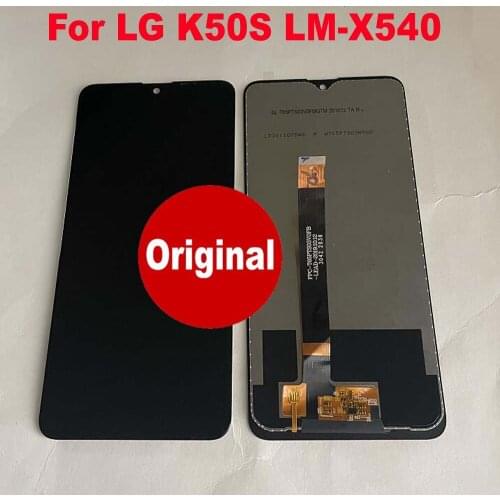 Original For LG K50S LM-X540 LMX540HM LCD Display 10 Point Touch Panel Screen Digitizer Assembly 6.5" Phone Sensor Parts