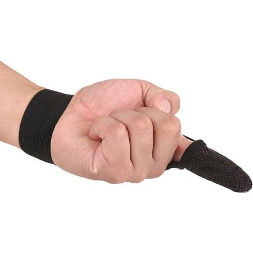 Fishing Finger Glove, Black Comfortable Single Index Finger Protector Unisex Elastic Band Glove for Outdoor Fishing